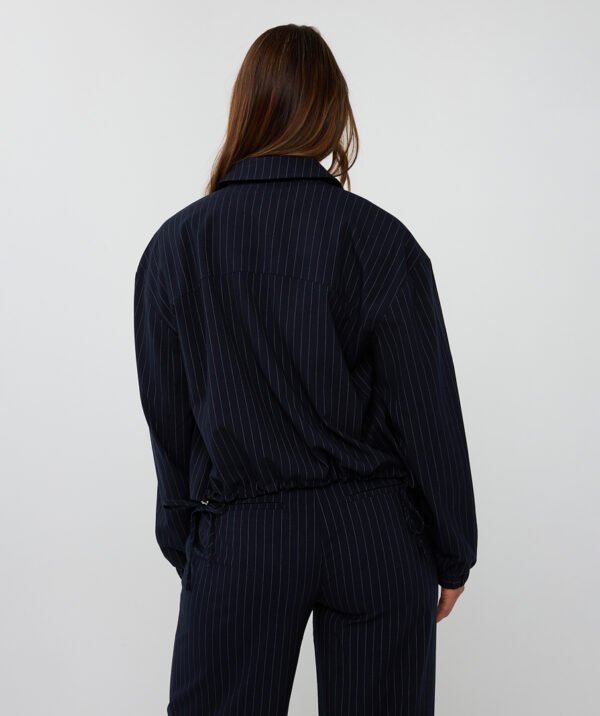 Esqualo Pinstripe Bomber Jack F25.10546 Donker Blauw - Afbeelding 5