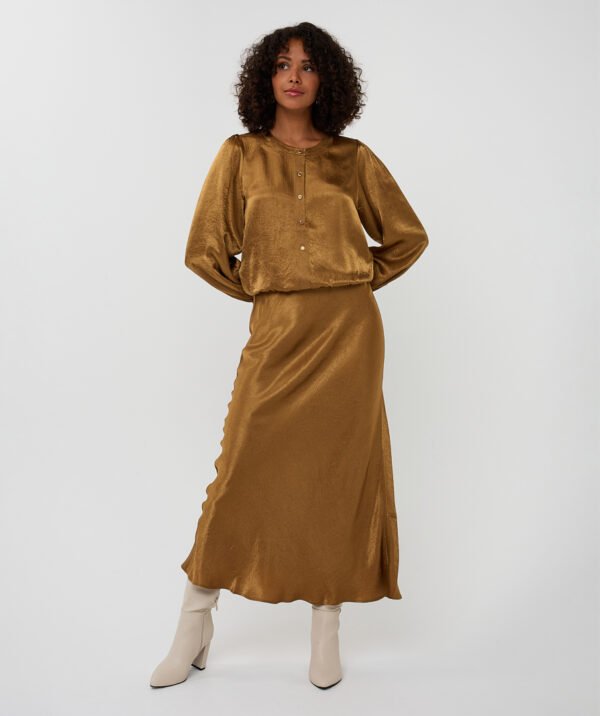 Esqualo Blouse F25.15514 Golden Olive - Afbeelding 2