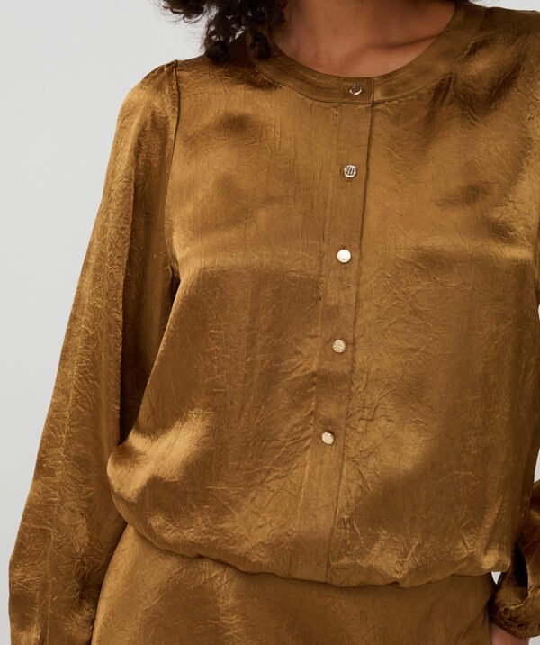 Esqualo Blouse F25.15514 Golden Olive - Afbeelding 3