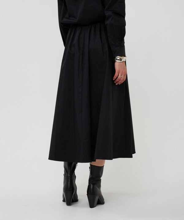 Esqualo Lange Poplin Rok F25.28534 Zwart - Afbeelding 7