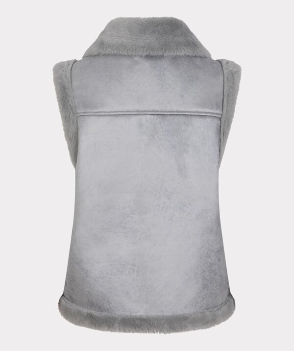 Esqualo Faux Fur Gilet F25.37502 Grijs - Afbeelding 9