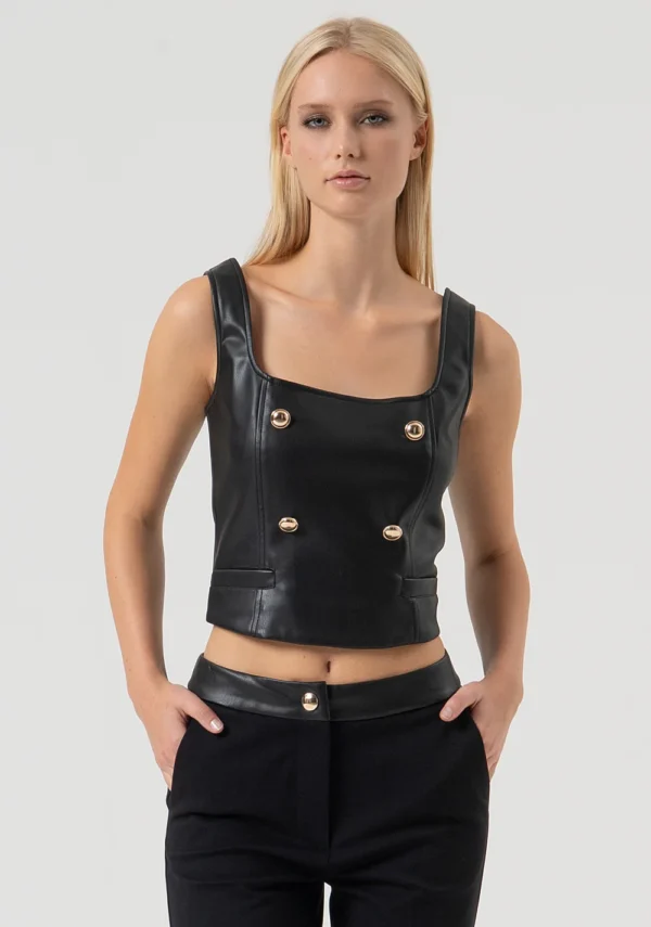Fracomina Bootcut Broek Stretchstof FR25WVA006W78001 Zwart - Afbeelding 3