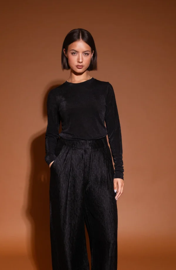 Studio Amaya Long Sleeve T-Shirt Lynn  Zwart - Afbeelding 2