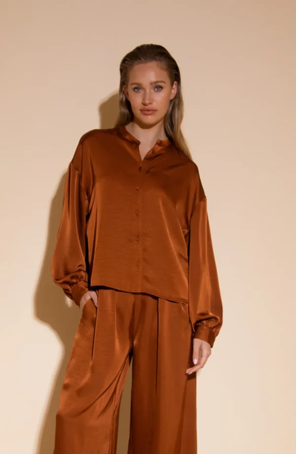 Amaya Amsterdam Blouse Poggy Bruin - Afbeelding 2