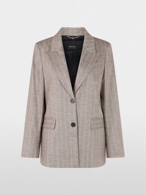 Marc Cain Elegante Blazer Strepen ZC3418W73 Soft Charcoal - Afbeelding 8