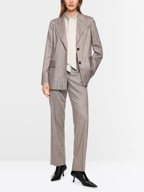 Marc Cain Elegante Blazer Strepen ZC3418W73 Soft Charcoal - Afbeelding 2