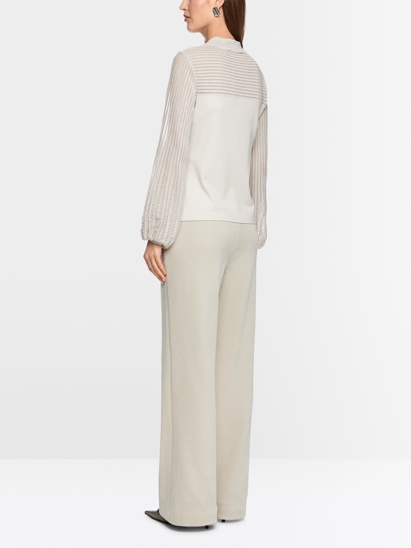 Marc Cain Fijngebreide Trui Pailletten ZC4151M49 Smoke - Afbeelding 7