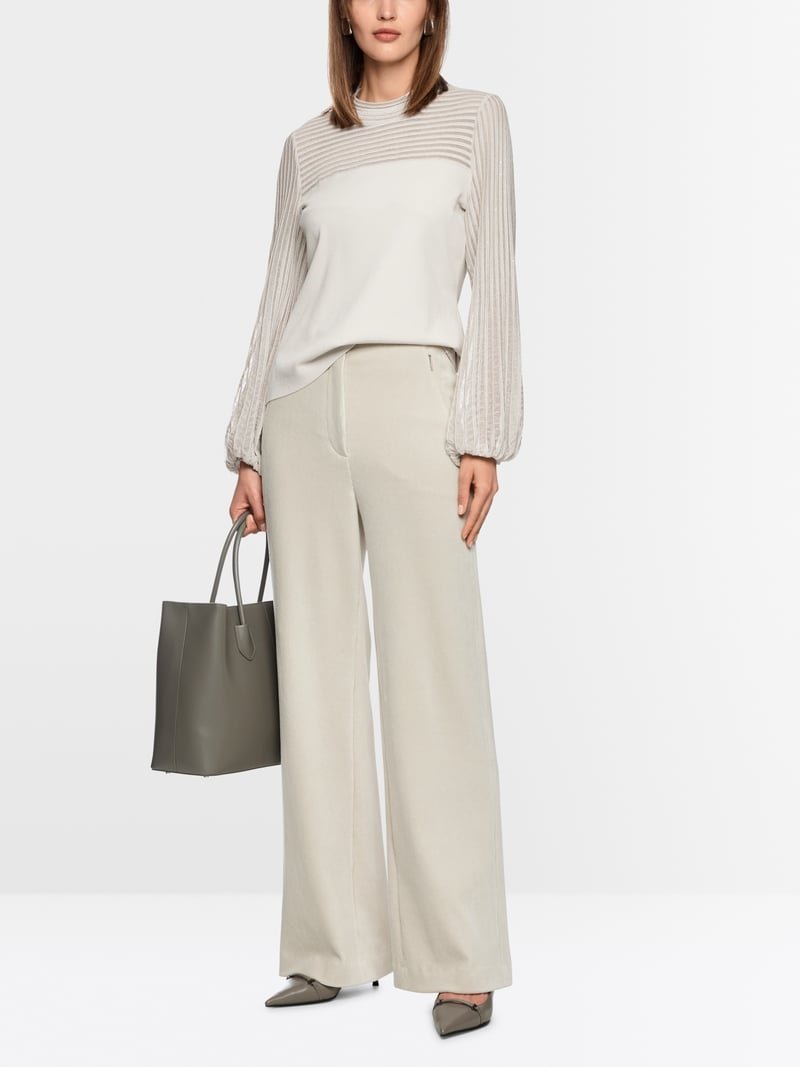 Marc Cain Fijngebreide Trui Pailletten ZC4151M49 Smoke - Afbeelding 4