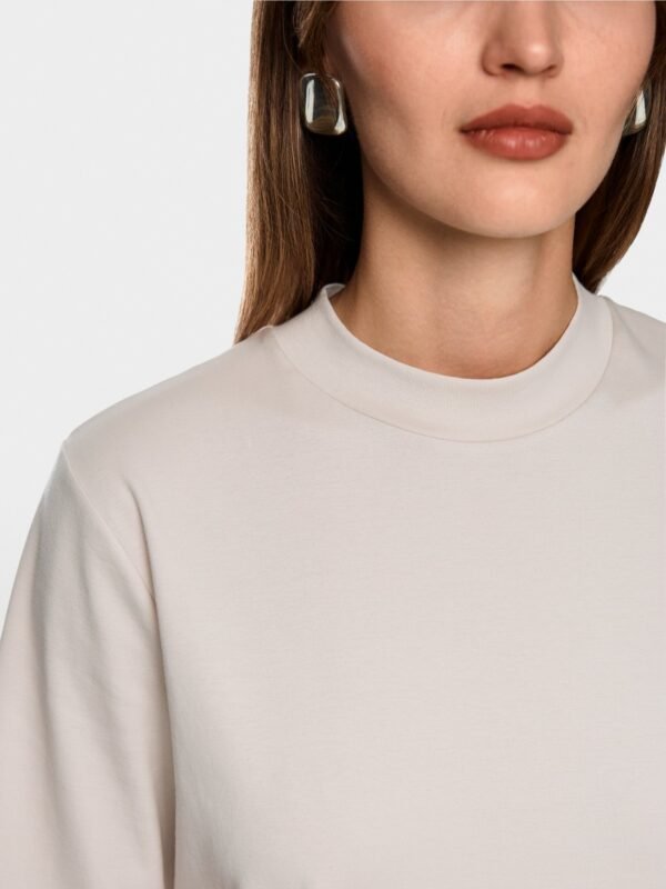 Marc Cain T-Shirt Zijden Applicatie  ZC4817J15 Smoke - Afbeelding 4