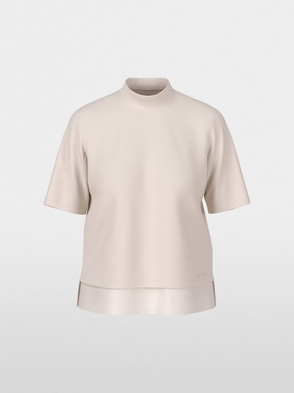 Marc Cain T-Shirt Zijden Applicatie  ZC4817J15 Smoke - Afbeelding 7