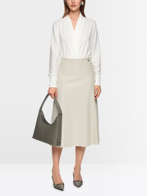 Marc Cain Vrouwelijk Shirt V-hals ZC4818J14 Off White - Afbeelding 5