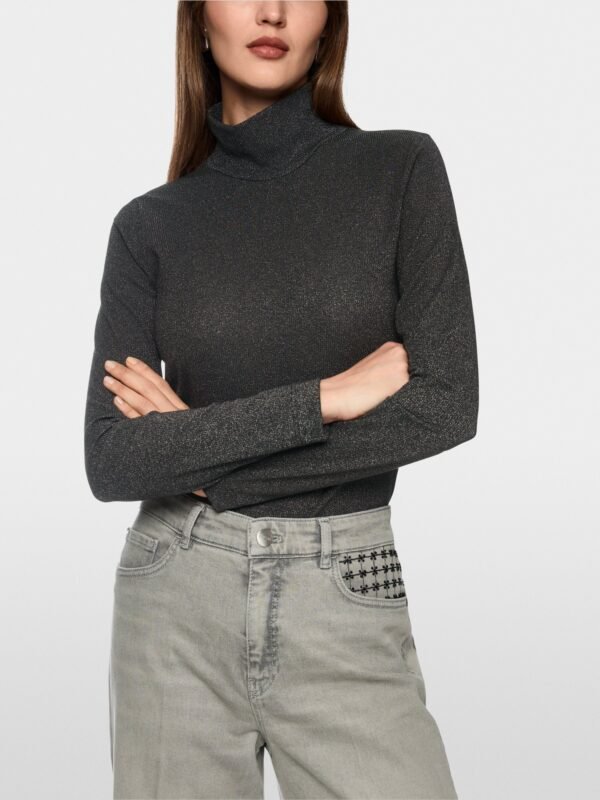 Marc Cain Smalle Lurex Longsleeve Top ZC4828J34 Flannel