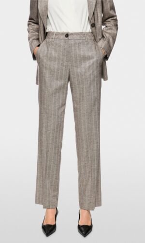 Marc Cain Gestreepte Broek FENDOU ZC8125W73 Soft Charcoal