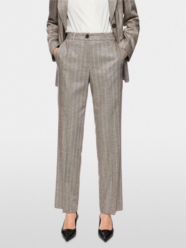 Marc Cain Gestreepte Broek FENDOU ZC8125W73 Soft Charcoal