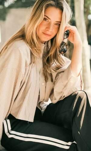 EstāSeven Blouse Annabeth Beige Stripe