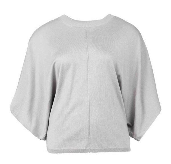 Est’Seven Knitted Top Suzette Lichtgrijs - Afbeelding 6
