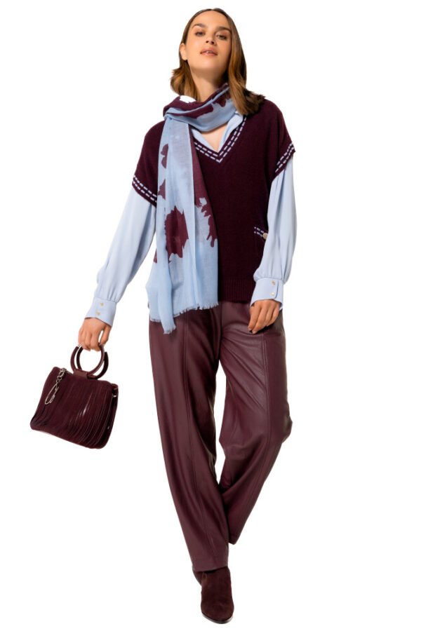 Caroline Biss Lange Cozy Gilet 4213 Bordeaux - Afbeelding 2