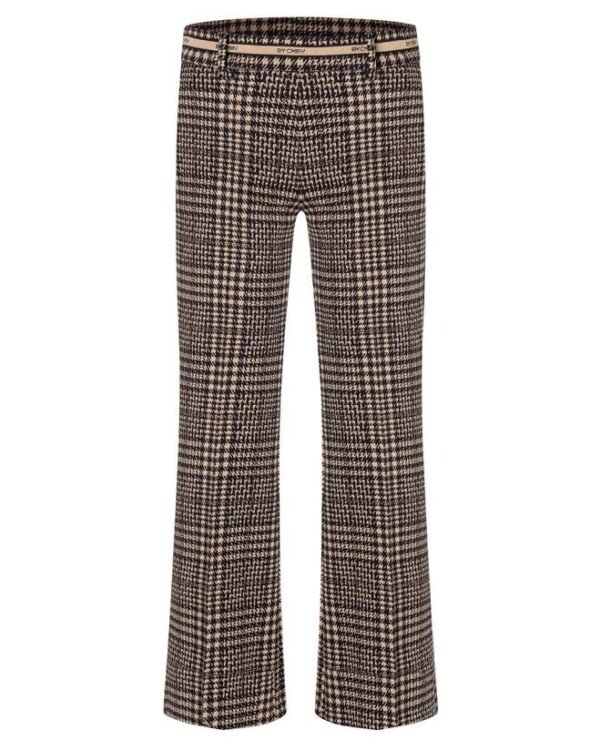 Cambio Geruite Broek Franco 6455 0387-11 Caramel/Dark Navy - Afbeelding 4