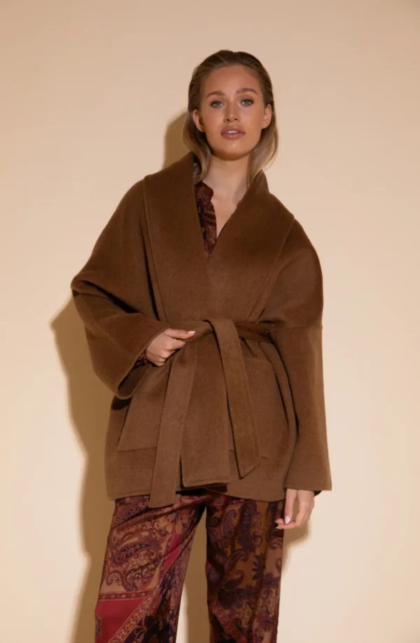 Amaya Amsterdam Jas Monica Bruin - Afbeelding 4