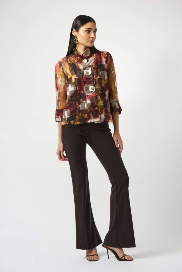 Joseph Ribkoff Organza Abstract Print Two-Piece Trapeze Jacket  253163 Multi Color - Afbeelding 3