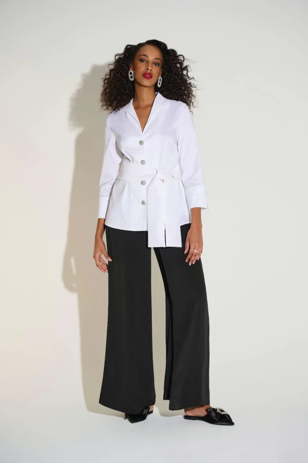 Joseph Ribkoff Blouse Stretch Taffeta Fitted  253797 Vanillia - Afbeelding 3