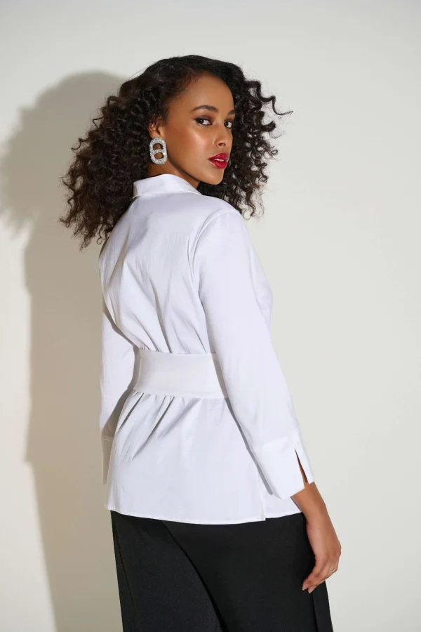 Joseph Ribkoff Blouse Stretch Taffeta Fitted  253797 Vanillia - Afbeelding 5