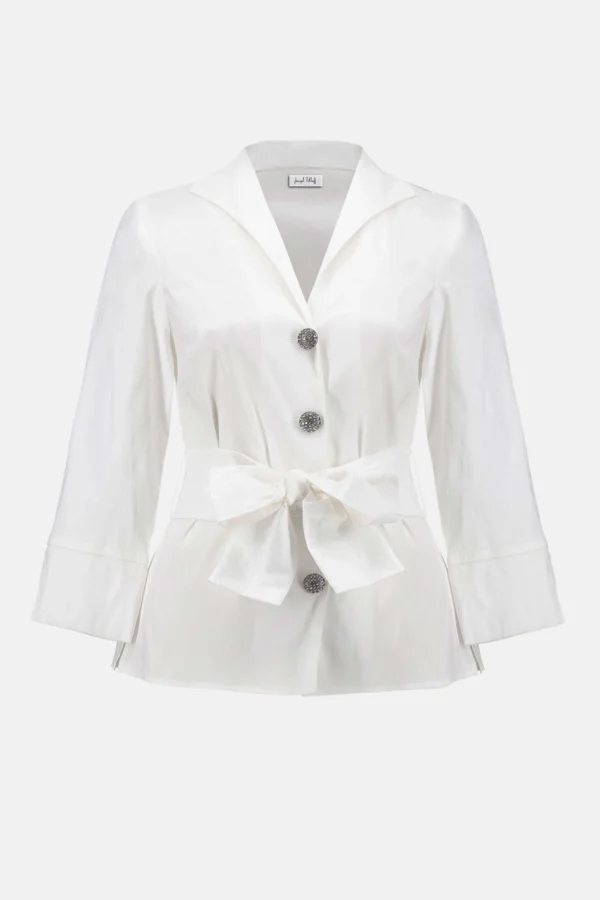 Joseph Ribkoff Blouse Stretch Taffeta Fitted  253797 Vanillia - Afbeelding 6