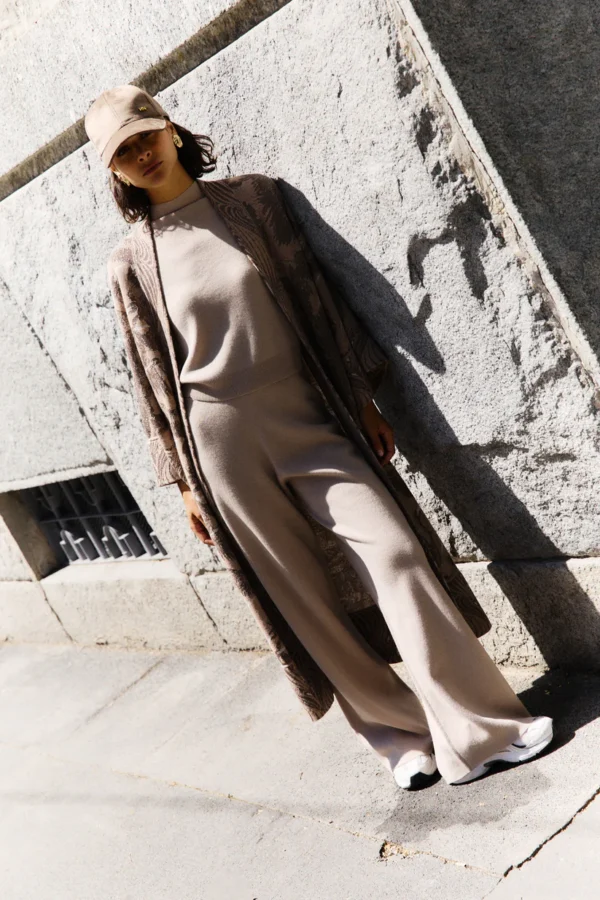 Nenette Gebreide Broek 40BB-YOST Beige - Afbeelding 4