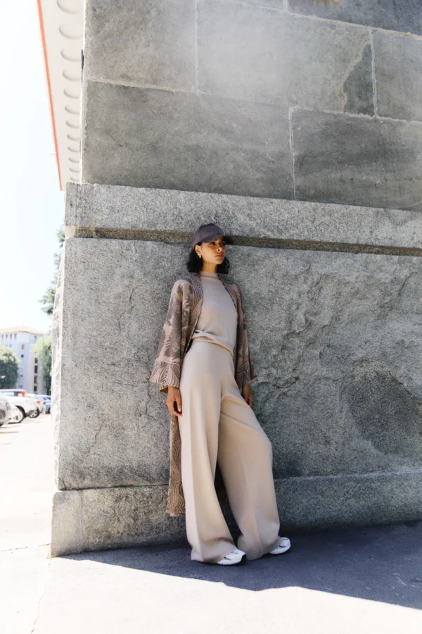 Nenette Gebreide Broek 40BB-YOST Beige - Afbeelding 3