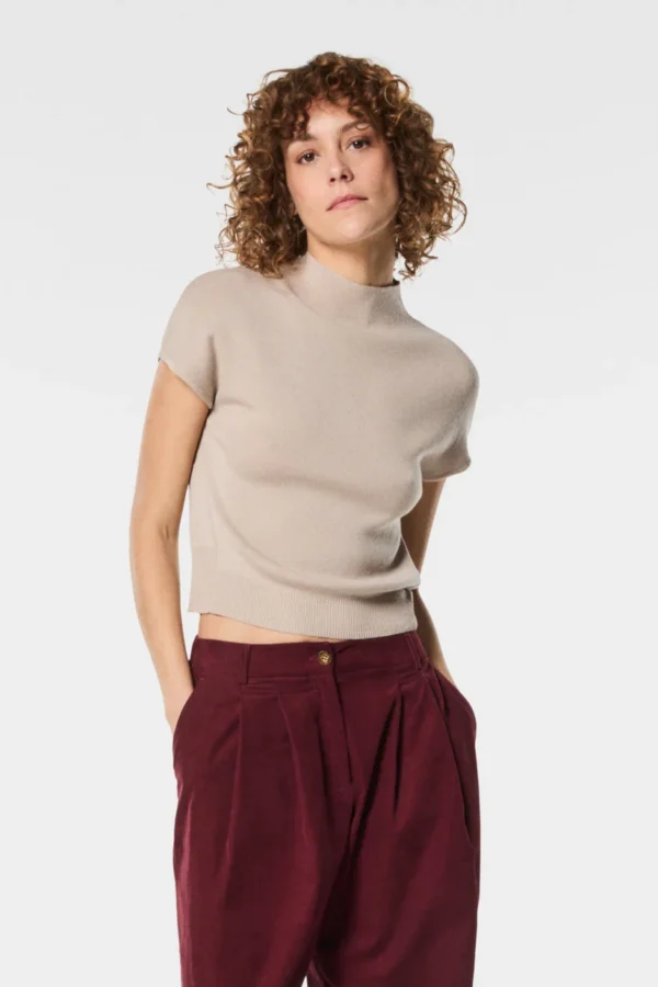 Nenette Gebreide Top 40BB-MORALLO Beige