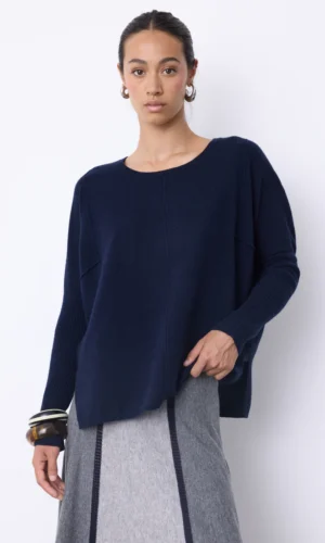 Notshy Cashmere Poncho Trui Bourna 4704012C Marine
