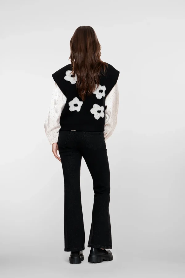 Geisha Flared Jeans Lurex 51541-10 Black Denim - Afbeelding 4