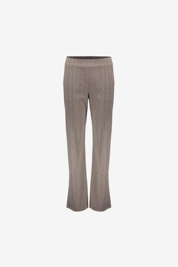 Geisha Flared Broek Zigzagpatroon 51573-60 Bruin/Goud - Afbeelding 5