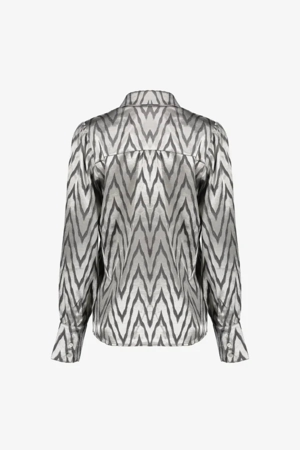 Geisha Blouse Strik Zigzagprint 53593-32 Zilvergrijs - Afbeelding 7
