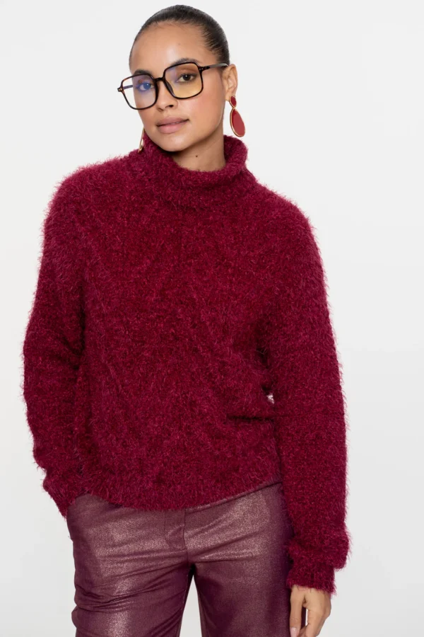 Geisha Kabeltrui Turtleneck 54515-10 Burgundy