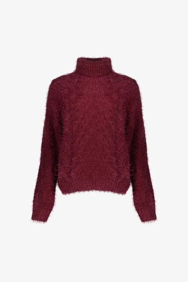 Geisha Kabeltrui Turtleneck 54515-10 Burgundy - Afbeelding 6