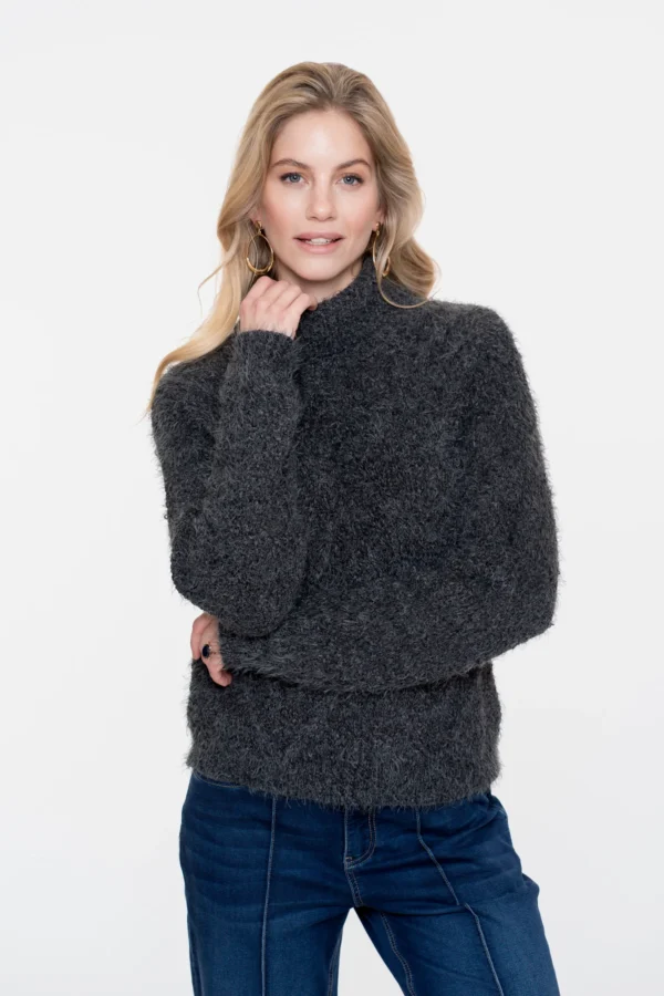 Geisha Kabeltrui Turtleneck 54515-10 Donker Grijs