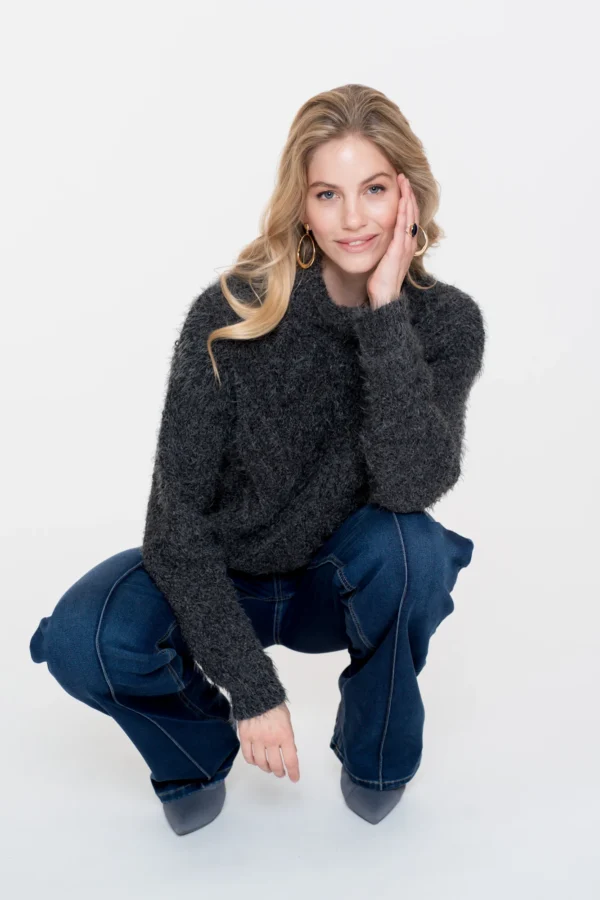 Geisha Kabeltrui Turtleneck 54515-10 Donker Grijs - Afbeelding 2