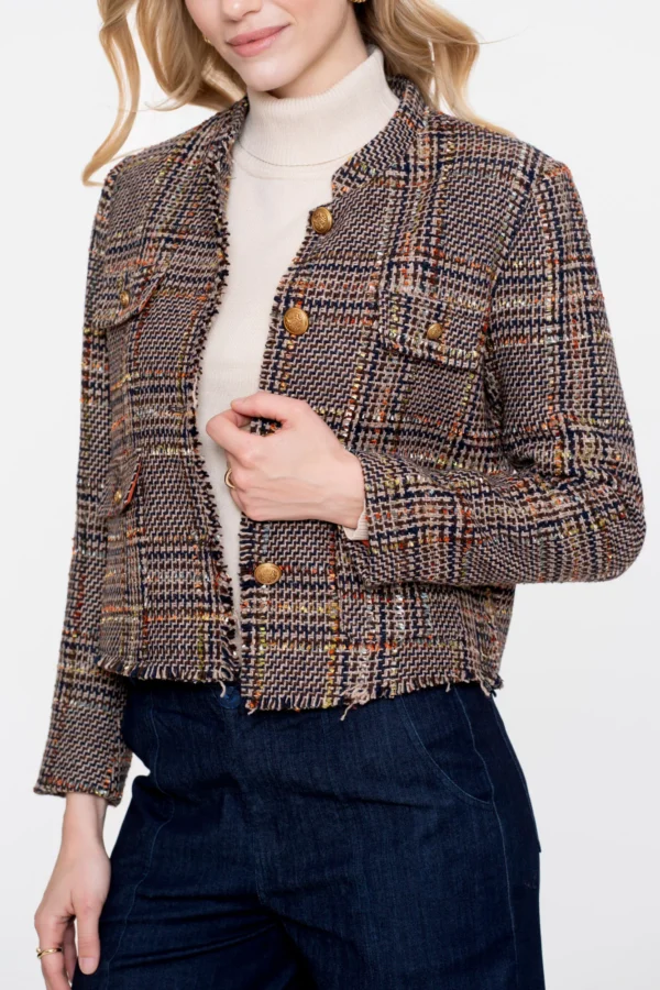 Geisha Multi-Color Tweed Jasje 55523-10 Bruin Multi Color - Afbeelding 3