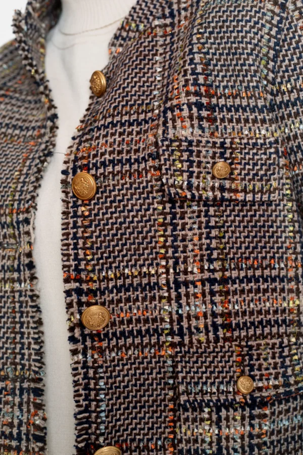 Geisha Multi-Color Tweed Jasje 55523-10 Bruin Multi Color - Afbeelding 2