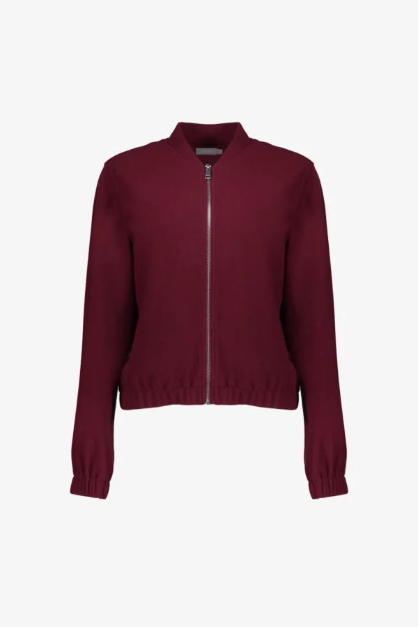 Geisha Bomber Jacket Rits Honeycomb Structuur 55570-21 Port (Bordeaux) - Afbeelding 6
