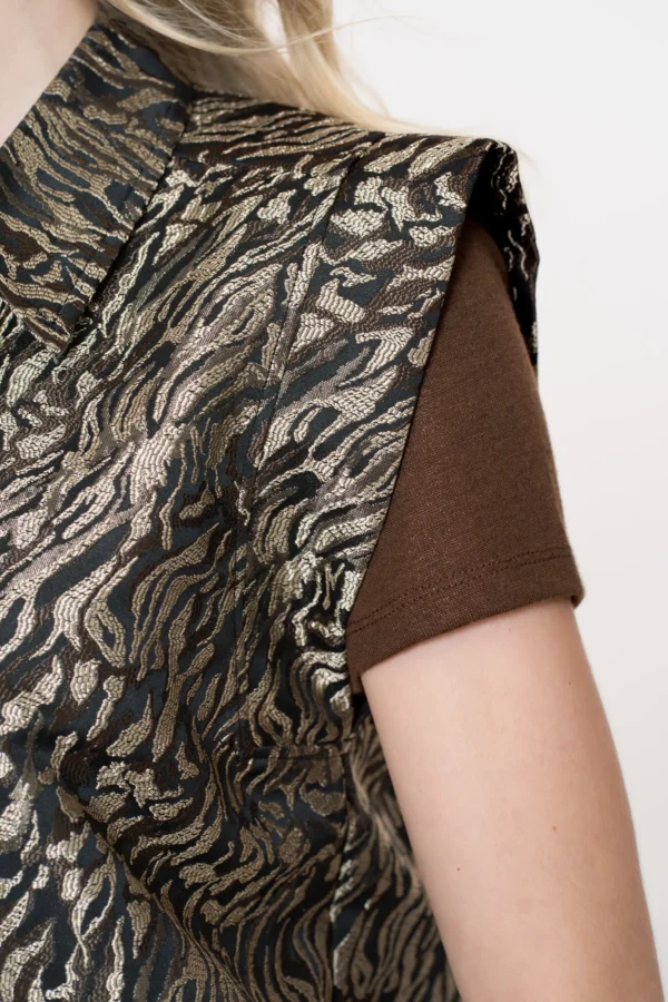 Geisha Gilet Zebraprint 55715-20 Zwart/Bruin - Afbeelding 5