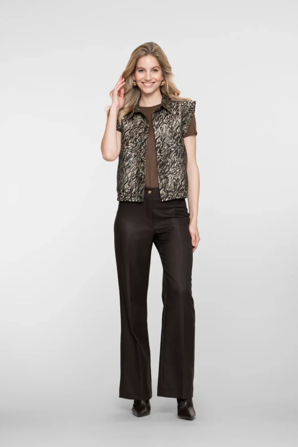 Geisha Gilet Zebraprint 55715-20 Zwart/Bruin - Afbeelding 4