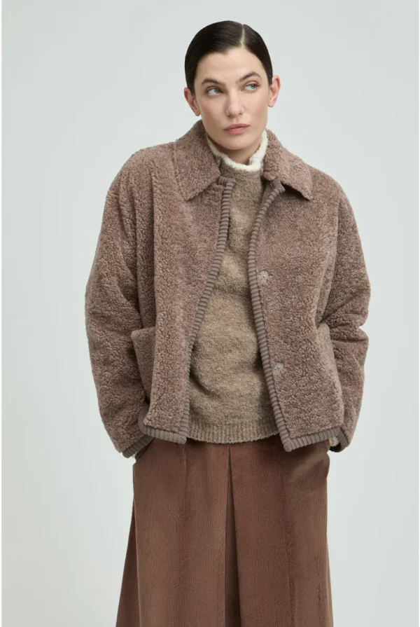 Xandres Teddy Blazer Jas Bilo Reversible 61164 Deep Taupe