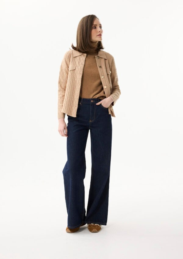 Leo & Ugo Vest Fancy Knit Strass AW188 Beige - Afbeelding 5