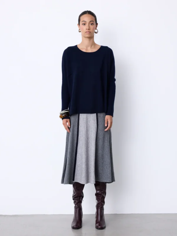 Notshy Cashmere Poncho Trui Bourna 4704012C Marine - Afbeelding 6