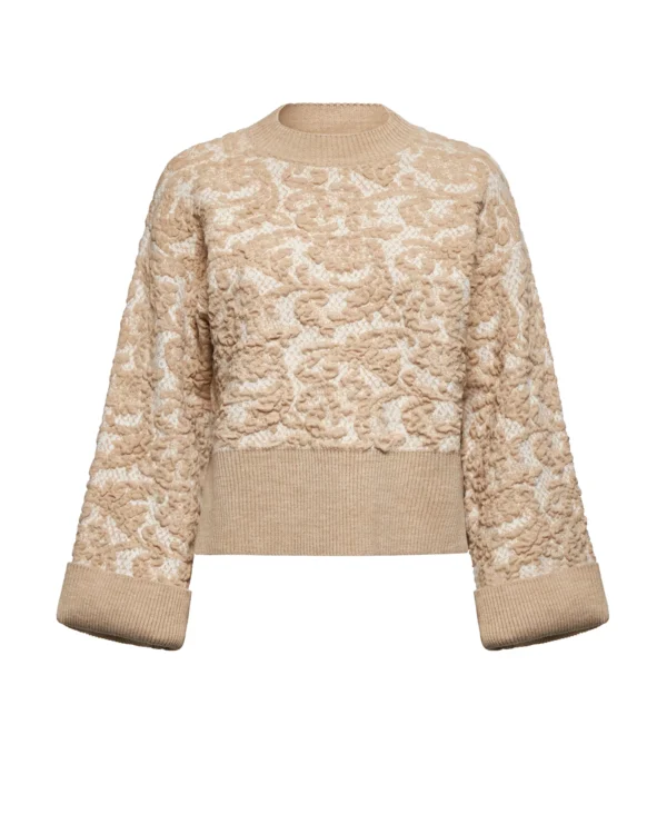 Silvian Heach Trui Bloemen  Lauren GPA25210MA Chalk
