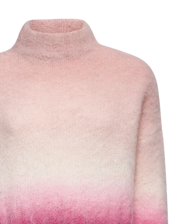 Silvian Heach Hoge Nek Faded Trui Blumber GPA25212MA Roze Degradé - Afbeelding 2