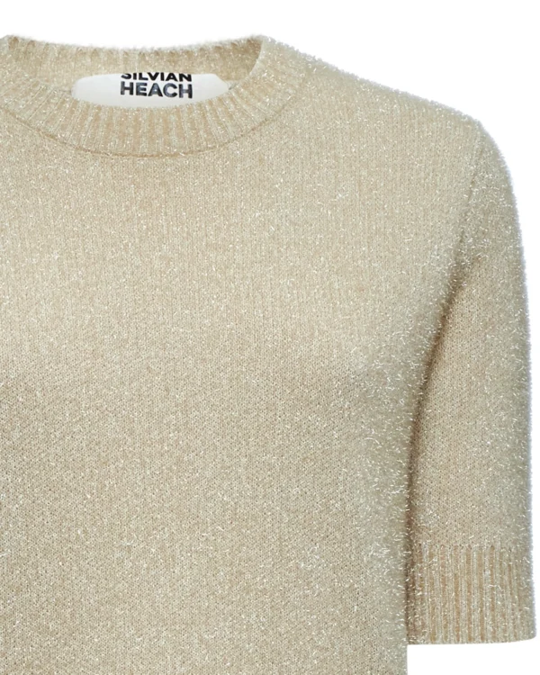 Silvian Heach Lurex Top Javon GPA25293MA Goud - Afbeelding 2