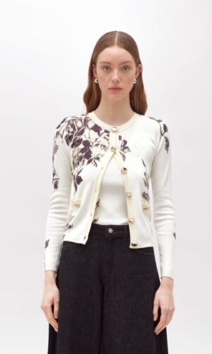 Blu Girl Cardigan &Top Bloemenprint RF5069-MAB01 Cream